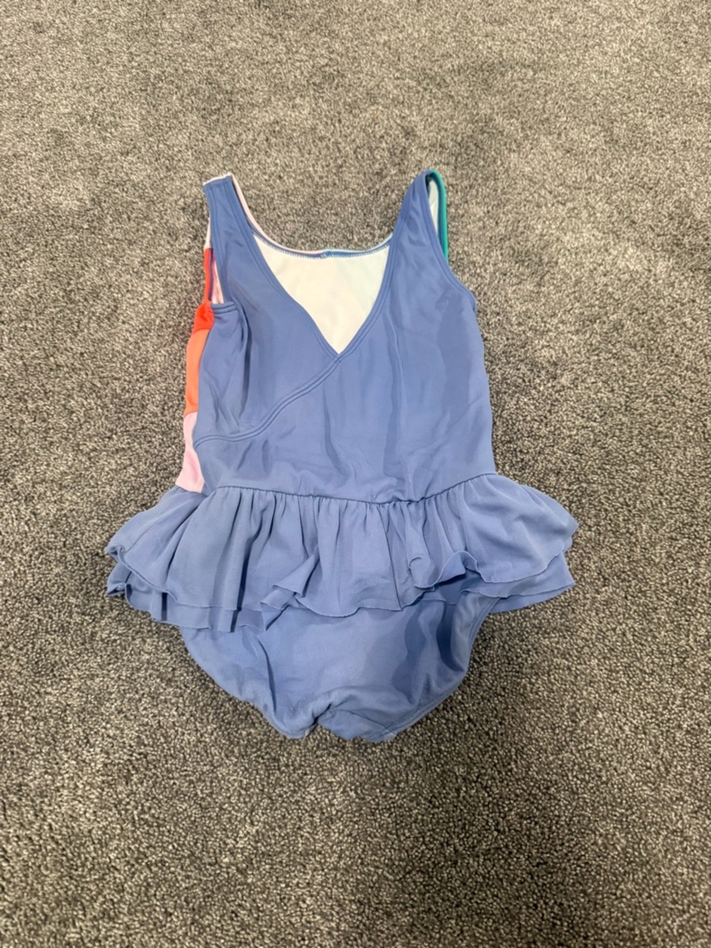 Mini Boden Rainbow Ruffle Accent Swimsuit Skirt Sz 6-7 - Picture 2 of 5